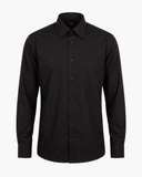 Regular Fit Langarmhemd Kentkragen Feinpopeline