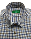Traditional Shirt WindsorBrown and Blue Check Pattern