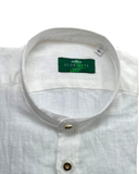 Linen Trachten Shirt with Stand-Up Collar