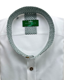 Traditional Shirt Pattern Detail Stand-up Collar