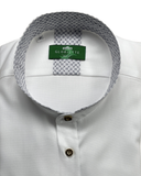 Traditional Shirt Pattern Detail Stand-up Collar
