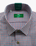 Traditional Shirt WindsorBrown and Blue Check Pattern