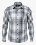 Karo Hemd Dunkel Windsor Kragen