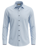 Shirt Windsor Stretch Blue Sleeve Detail