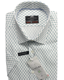 Kurzarmhemd Austria Grün-Blau Fashion Fit