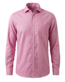 Shirt Pink Shark Collar Breast Pocket