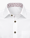 Trachtenhemd Hirsch Paisley-Kontrastmuster