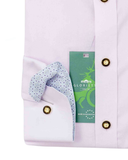 Trachten shirt pink with blue patterned contrast