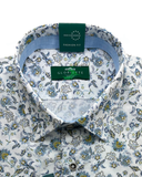 Traditional Shirt Floral Blue Print