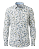 Traditional Shirt Floral Blue Print