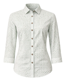Trachtenbluse 3/4-Arm Kreuzchen Muster