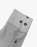 Trachtenhemd Modern Grau Karo Kragenmuster