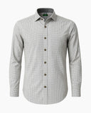 Trachtenhemd Modern Grau Karo Kragenmuster