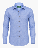 Trachtenhemd Muster Blau Fashion Fit