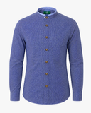 Traditional shirt, modern blue textured