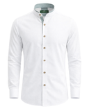 Traditional Shirt Pattern Detail Stand-up Collar