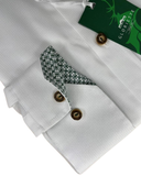 Traditional Shirt Pattern Detail Stand-up Collar