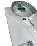 Traditional Shirt Pattern Detail Stand-up Collar