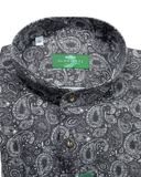 Traditional ShirtStand-up Collar Paisley All-over Pattern