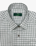 Trachtenhemd Alpine Karo Grün-Weiß