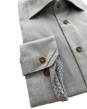 Trachten Shirt Grey Windsor Pattern Contrast