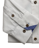 Traditional Shirt Stand-up Collar Pattern Contrast