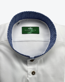 Traditional Shirt Stand-up Collar Pattern Contrast