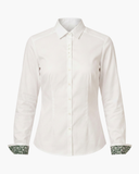 Trachtenbluse Business Grün Floral