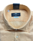 Linen Shirt Apricot Windsor Stretch
