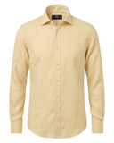 Linen Shirt Apricot Windsor Stretch