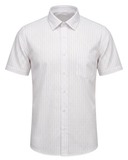 Kurzarmhemd Streifen Rot