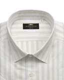 Kurzarmhemd Strukturstreifen Offwhite