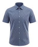Kurzarmhemd Windsor Blau Allover Muster