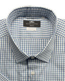 Kurzarm Windsor Klassik Blau Kariert