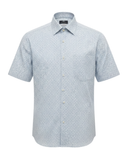 Kurzarmhemd Windsor Blau Gemustert