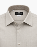 Hemd Regular Fit Beige Karo Detail