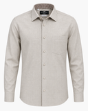 Hemd Regular Fit Beige Karo Detail
