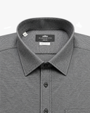 Hemd Anthrazit Regular Fit und Oxford-Struktur