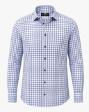 Karohemd Blau Windsor Kragen Regular Fit