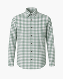 Trachtenhemd Alpine Karo Grün-Weiß