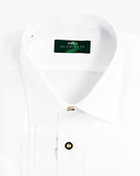 Trachtenhemd Alpin Weiß Dreifach Biesen