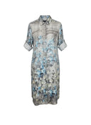 Midikleid Blue Flower Print